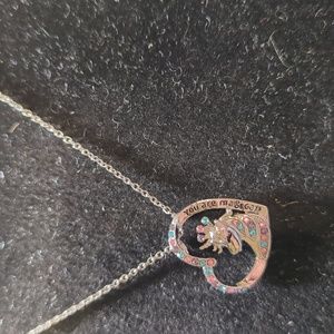 Open heart with crystals unicorn